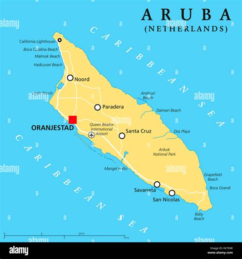 oranjestad aruba city map